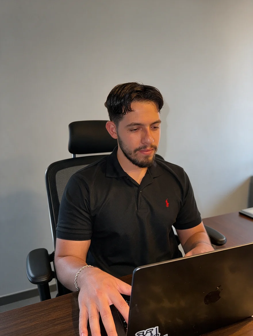 Amit Banoun, founder of Solas Digital, at work